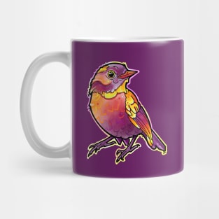 watercolor bird, cute and colorful Mug